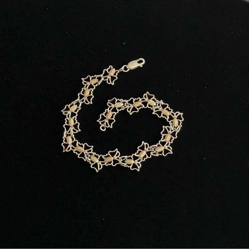 Vintage C. Co 12k Sterling Butterfly Bracelet.